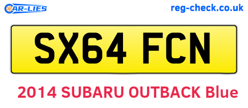 SX64FCN are the vehicle registration plates.