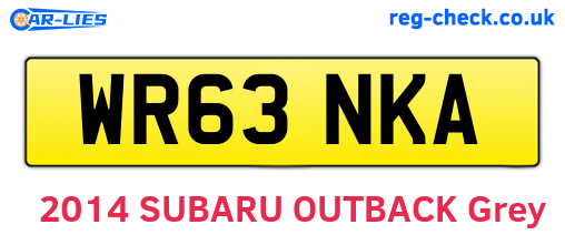 WR63NKA are the vehicle registration plates.
