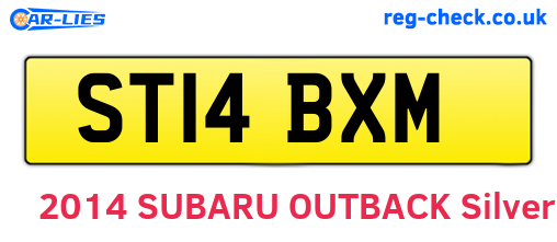 ST14BXM are the vehicle registration plates.