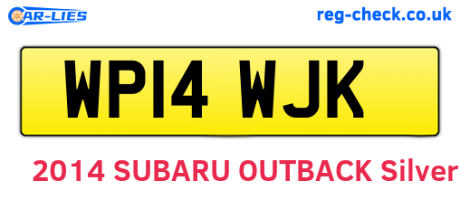 WP14WJK are the vehicle registration plates.