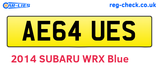 AE64UES are the vehicle registration plates.