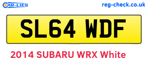 SL64WDF are the vehicle registration plates.