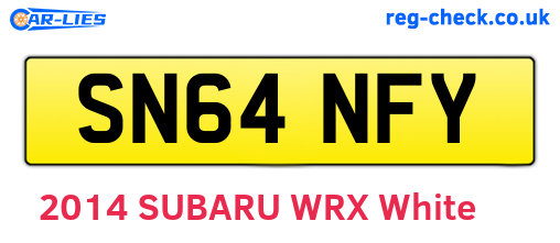 SN64NFY are the vehicle registration plates.