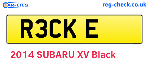 R3CKE are the vehicle registration plates.