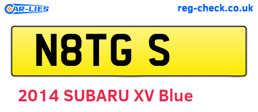N8TGS are the vehicle registration plates.