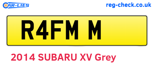 R4FMM are the vehicle registration plates.