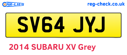 SV64JYJ are the vehicle registration plates.