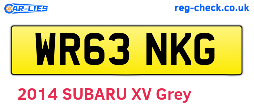 WR63NKG are the vehicle registration plates.