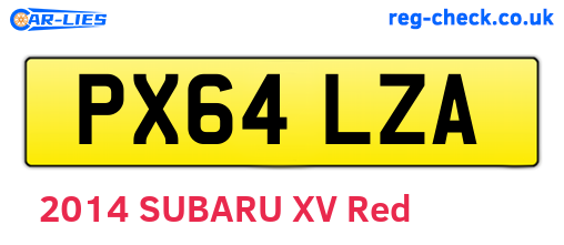 PX64LZA are the vehicle registration plates.