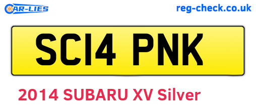 SC14PNK are the vehicle registration plates.