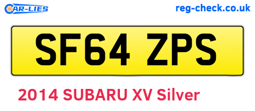 SF64ZPS are the vehicle registration plates.