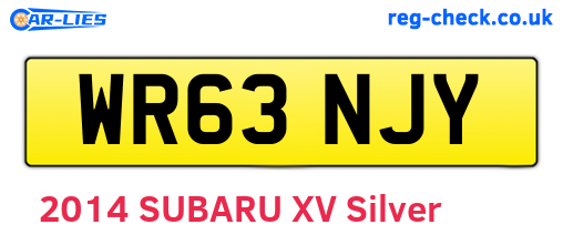 WR63NJY are the vehicle registration plates.