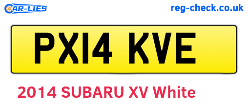 PX14KVE are the vehicle registration plates.