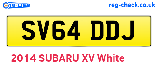 SV64DDJ are the vehicle registration plates.