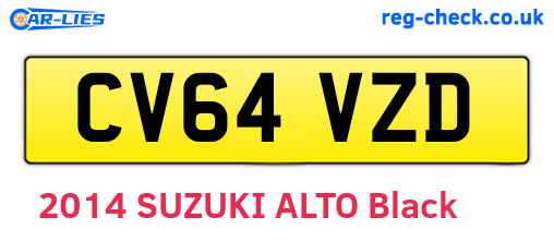 CV64VZD are the vehicle registration plates.