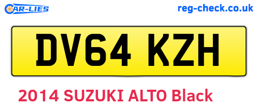 DV64KZH are the vehicle registration plates.