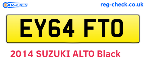 EY64FTO are the vehicle registration plates.
