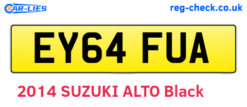 EY64FUA are the vehicle registration plates.