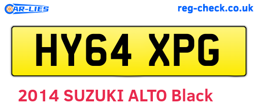 HY64XPG are the vehicle registration plates.