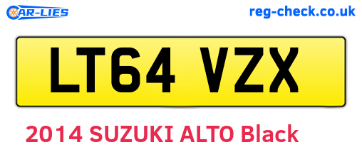 LT64VZX are the vehicle registration plates.