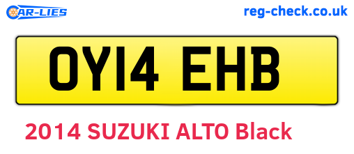 OY14EHB are the vehicle registration plates.