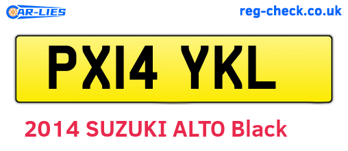 PX14YKL are the vehicle registration plates.