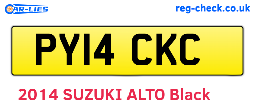 PY14CKC are the vehicle registration plates.