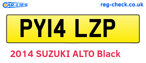 PY14LZP are the vehicle registration plates.