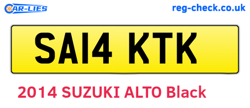 SA14KTK are the vehicle registration plates.