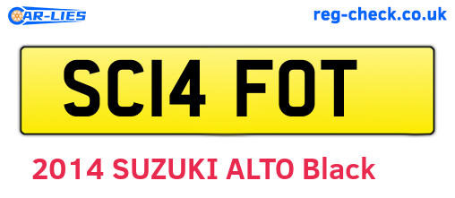 SC14FOT are the vehicle registration plates.