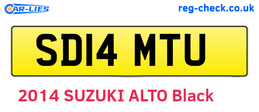 SD14MTU are the vehicle registration plates.