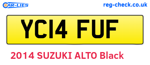 YC14FUF are the vehicle registration plates.