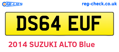 DS64EUF are the vehicle registration plates.
