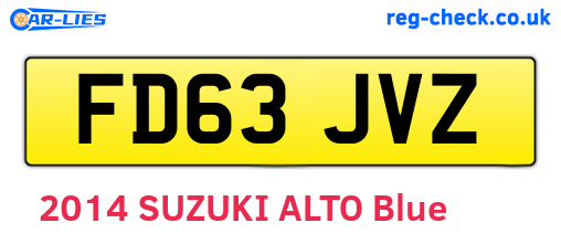 FD63JVZ are the vehicle registration plates.