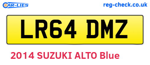 LR64DMZ are the vehicle registration plates.