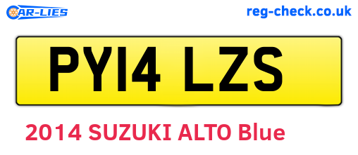 PY14LZS are the vehicle registration plates.