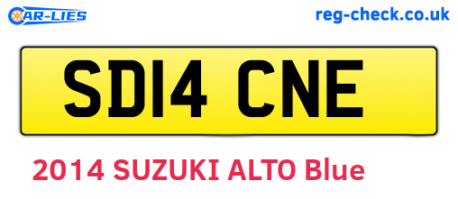 SD14CNE are the vehicle registration plates.
