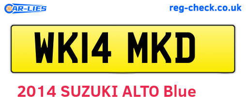 WK14MKD are the vehicle registration plates.