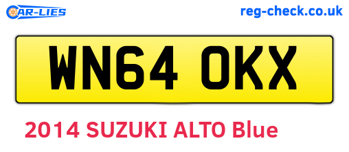 WN64OKX are the vehicle registration plates.