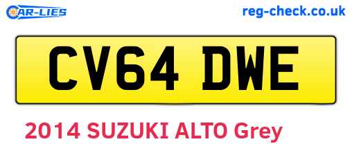 CV64DWE are the vehicle registration plates.