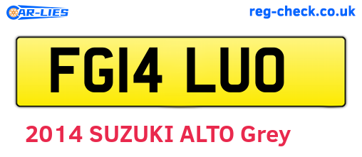 FG14LUO are the vehicle registration plates.