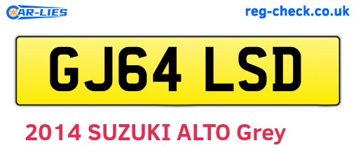 GJ64LSD are the vehicle registration plates.