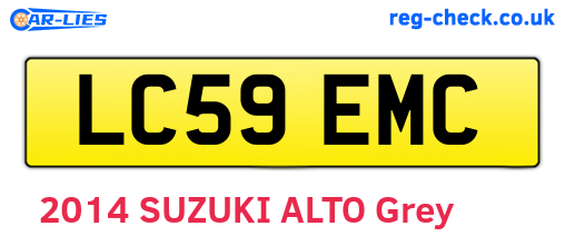 LC59EMC are the vehicle registration plates.