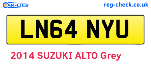 LN64NYU are the vehicle registration plates.
