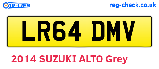 LR64DMV are the vehicle registration plates.