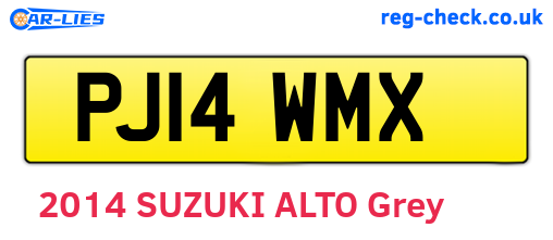 PJ14WMX are the vehicle registration plates.