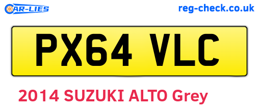 PX64VLC are the vehicle registration plates.