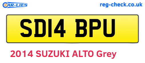 SD14BPU are the vehicle registration plates.
