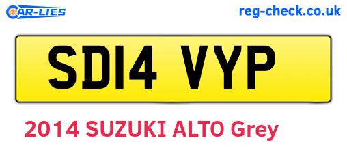 SD14VYP are the vehicle registration plates.
