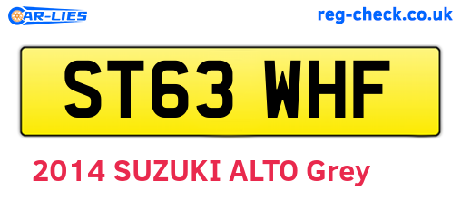 ST63WHF are the vehicle registration plates.